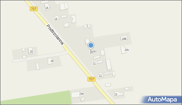 Podtrzcianna, Podtrzcianna, 20, mapa Podtrzcianna