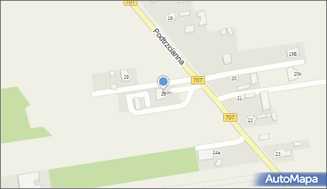 Podtrzcianna, Podtrzcianna, 28, mapa Podtrzcianna