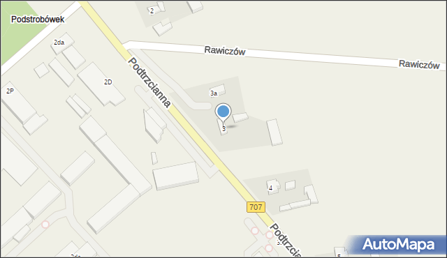 Podtrzcianna, Podtrzcianna, 3, mapa Podtrzcianna