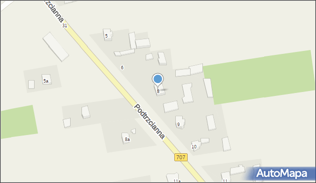 Podtrzcianna, Podtrzcianna, 8, mapa Podtrzcianna