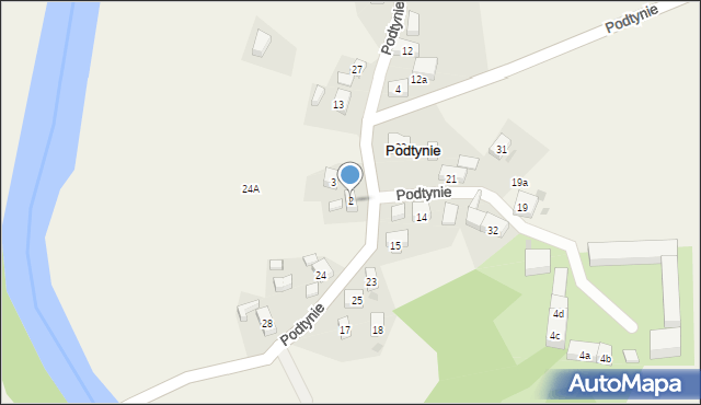 Podtynie, Podtynie, 2, mapa Podtynie