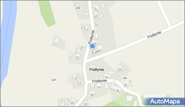 Podtynie, Podtynie, 4, mapa Podtynie