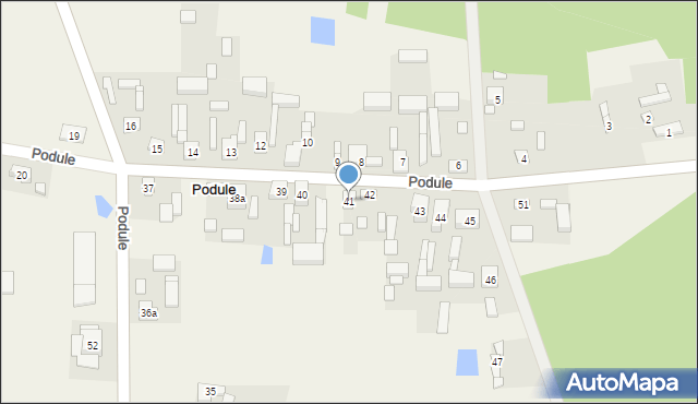 Podule, Podule, 41, mapa Podule