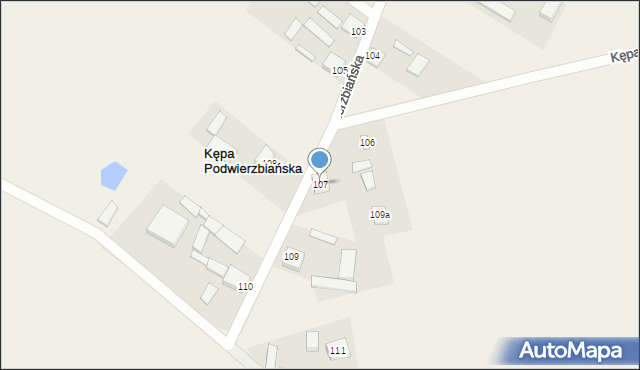 Podwierzbie, Podwierzbie, 107, mapa Podwierzbie