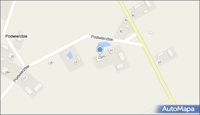 Podwierzbie, Podwierzbie, 12a, mapa Podwierzbie