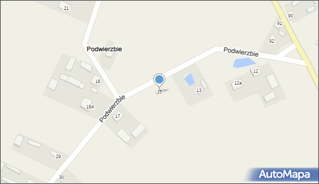 Podwierzbie, Podwierzbie, 15, mapa Podwierzbie