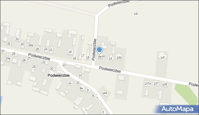 Podwierzbie, Podwierzbie, 15, mapa Podwierzbie