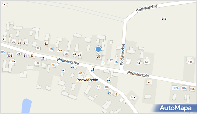 Podwierzbie, Podwierzbie, 19, mapa Podwierzbie