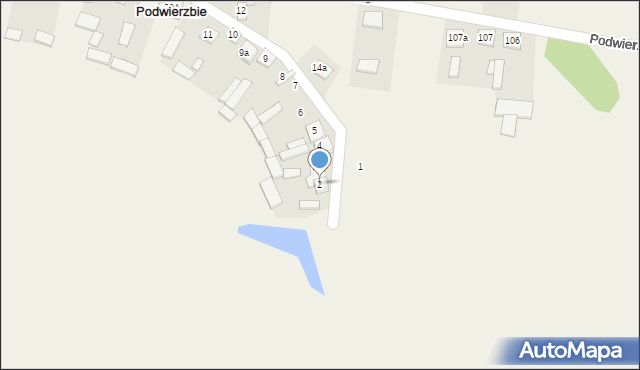 Podwierzbie, Podwierzbie, 2, mapa Podwierzbie