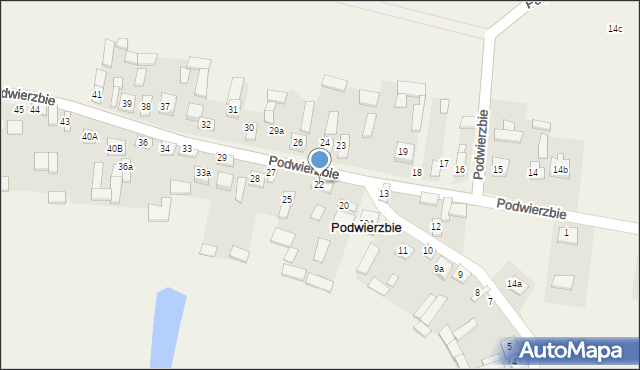 Podwierzbie, Podwierzbie, 22, mapa Podwierzbie