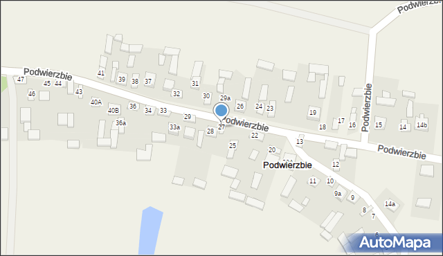Podwierzbie, Podwierzbie, 27, mapa Podwierzbie