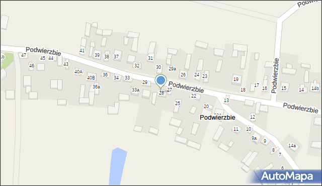 Podwierzbie, Podwierzbie, 28, mapa Podwierzbie