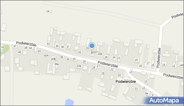 Podwierzbie, Podwierzbie, 30, mapa Podwierzbie