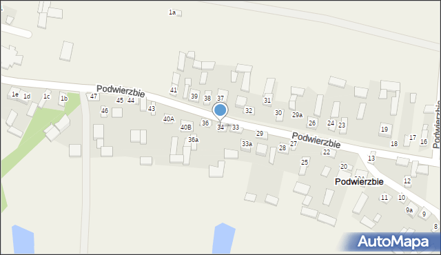 Podwierzbie, Podwierzbie, 34, mapa Podwierzbie