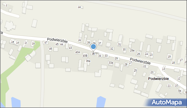 Podwierzbie, Podwierzbie, 36, mapa Podwierzbie