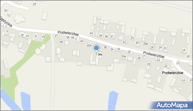 Podwierzbie, Podwierzbie, 40, mapa Podwierzbie