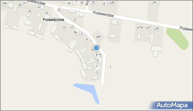 Podwierzbie, Podwierzbie, 5, mapa Podwierzbie