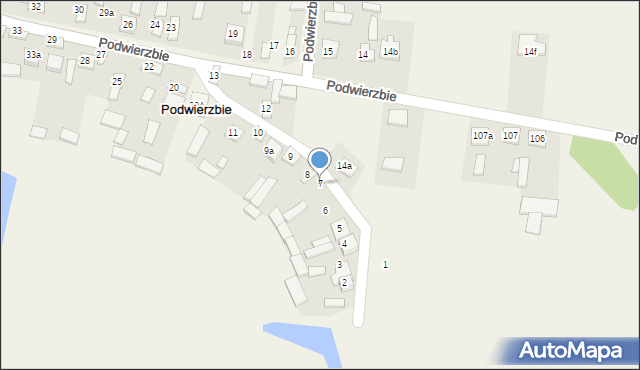 Podwierzbie, Podwierzbie, 7, mapa Podwierzbie