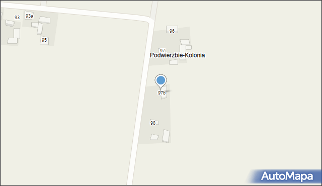 Podwierzbie, Podwierzbie, 97b, mapa Podwierzbie