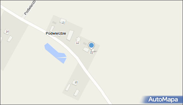 Podwierzbie, Podwierzbie, 11, mapa Podwierzbie