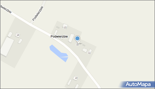 Podwierzbie, Podwierzbie, 12, mapa Podwierzbie