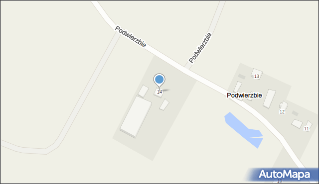 Podwierzbie, Podwierzbie, 14, mapa Podwierzbie