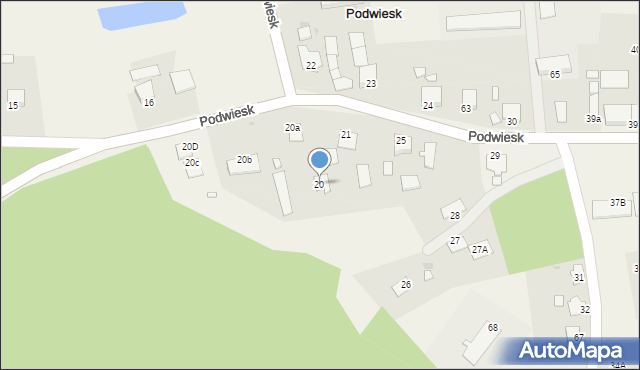 Podwiesk, Podwiesk, 20, mapa Podwiesk