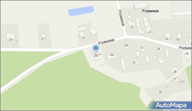 Podwiesk, Podwiesk, 20c, mapa Podwiesk