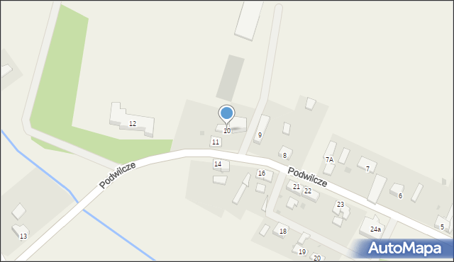 Podwilcze, Podwilcze, 10, mapa Podwilcze