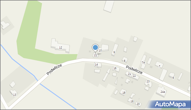 Podwilcze, Podwilcze, 11, mapa Podwilcze