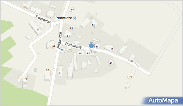 Podwilcze, Podwilcze, 44, mapa Podwilcze