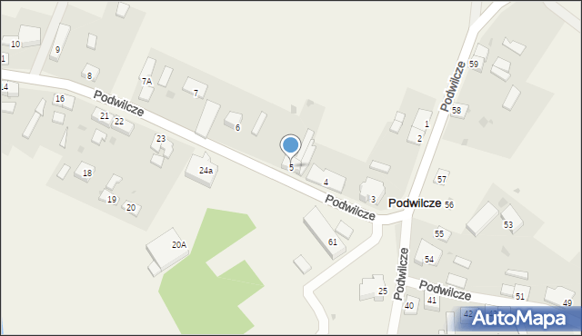 Podwilcze, Podwilcze, 5, mapa Podwilcze