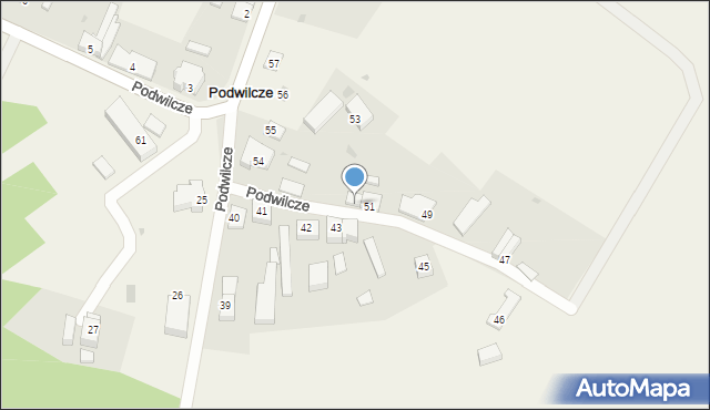 Podwilcze, Podwilcze, 52, mapa Podwilcze