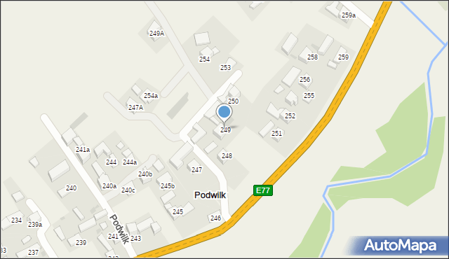 Podwilk, Podwilk, 249, mapa Podwilk