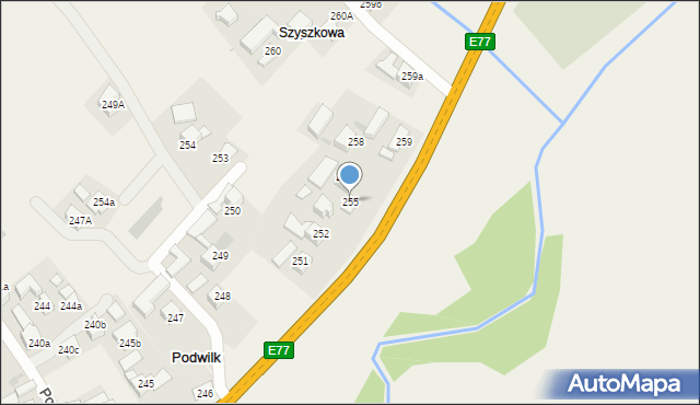 Podwilk, Podwilk, 255, mapa Podwilk