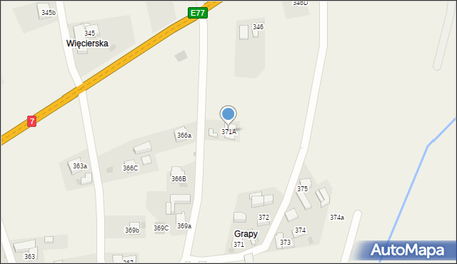 Podwilk, Podwilk, 371A, mapa Podwilk