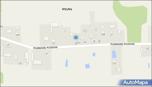 Podwody-Kolonia, Podwody-Kolonia, 23, mapa Podwody-Kolonia