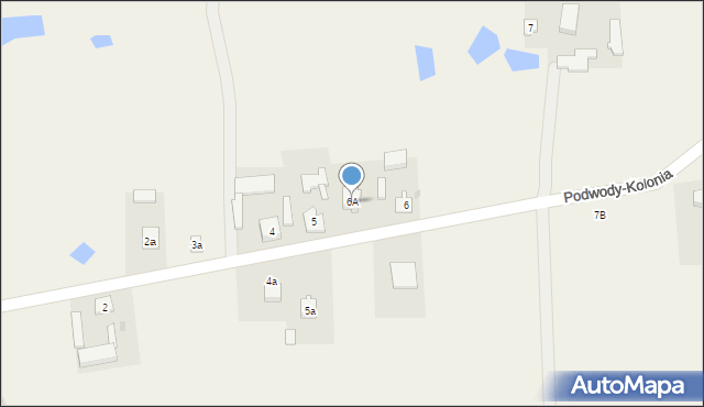 Podwody-Kolonia, Podwody-Kolonia, 6A, mapa Podwody-Kolonia