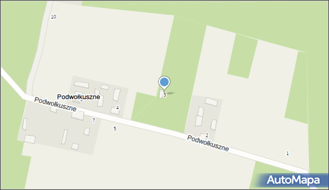 Podwołkuszne, Podwołkuszne, 3, mapa Podwołkuszne