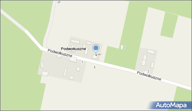 Podwołkuszne, Podwołkuszne, 4, mapa Podwołkuszne