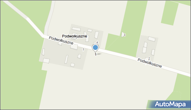 Podwołkuszne, Podwołkuszne, 5, mapa Podwołkuszne