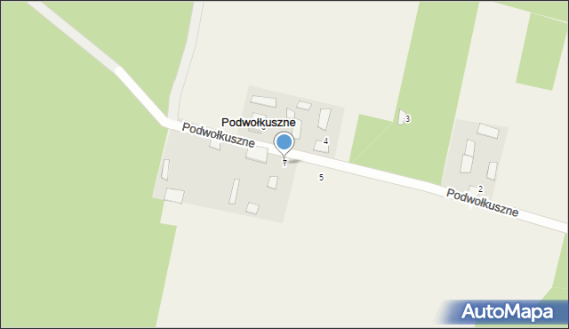 Podwołkuszne, Podwołkuszne, 7, mapa Podwołkuszne