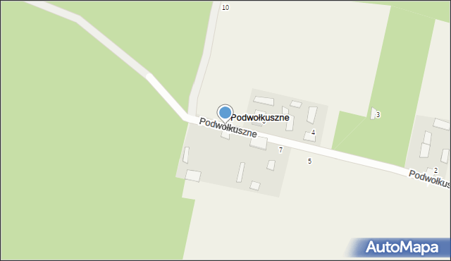 Podwołkuszne, Podwołkuszne, 9, mapa Podwołkuszne