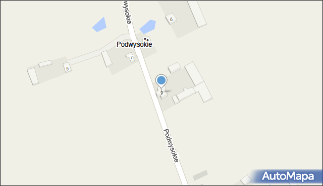 Podwysokie, Podwysokie, 9, mapa Podwysokie