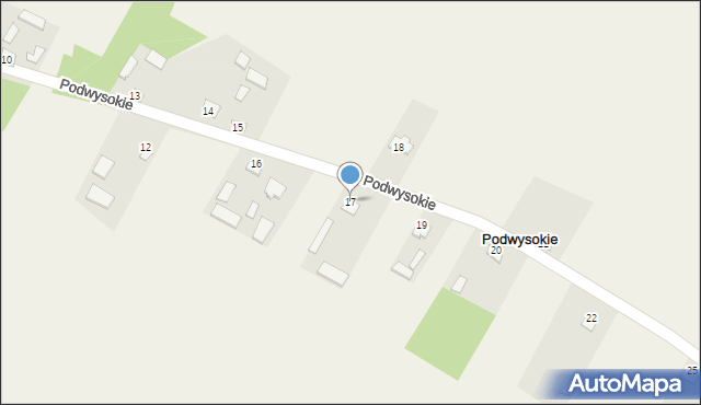 Podwysokie, Podwysokie, 17, mapa Podwysokie