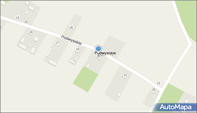 Podwysokie, Podwysokie, 20, mapa Podwysokie