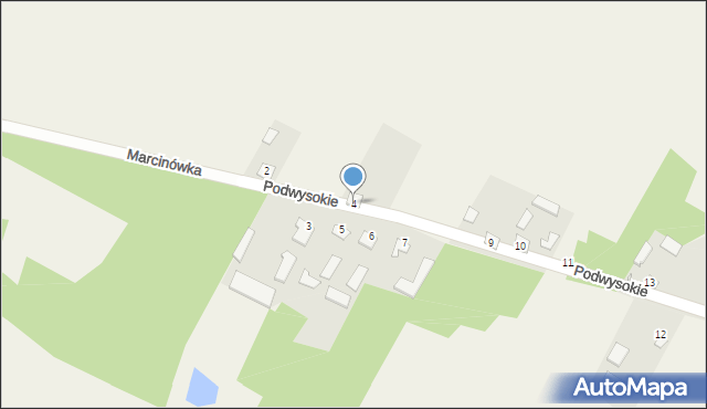 Podwysokie, Podwysokie, 4, mapa Podwysokie