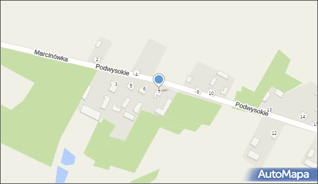 Podwysokie, Podwysokie, 7, mapa Podwysokie