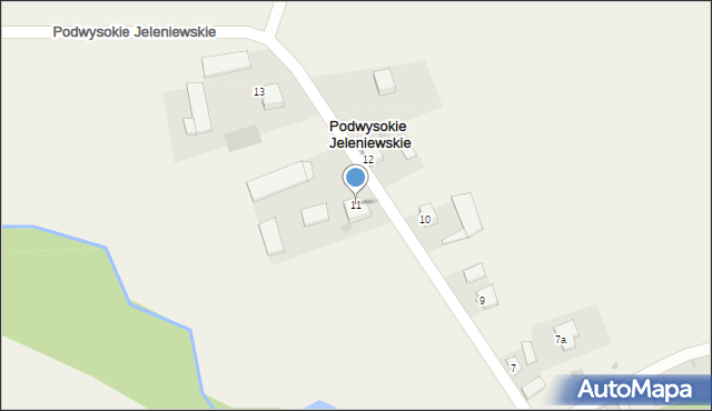 Podwysokie Jeleniewskie, Podwysokie Jeleniewskie, 11, mapa Podwysokie Jeleniewskie