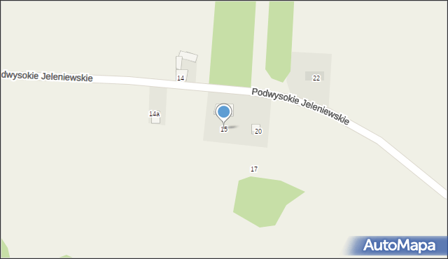 Podwysokie Jeleniewskie, Podwysokie Jeleniewskie, 15, mapa Podwysokie Jeleniewskie